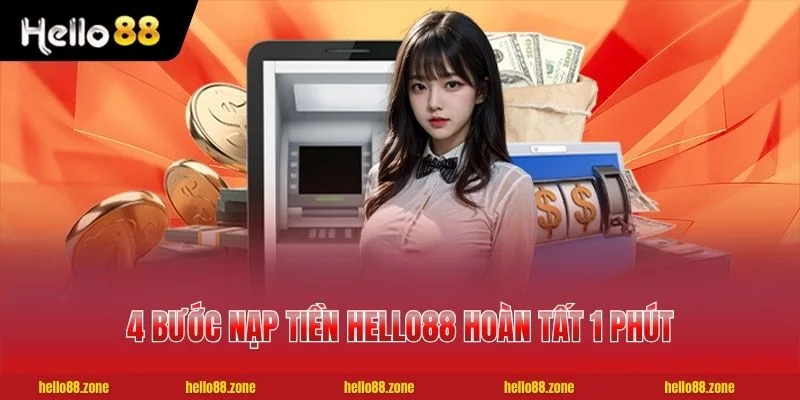 Nạp Tiền HELLO88 4 Bước Hoàn Tất 1 Phút, Tối Thiểu Chỉ 10k 1 Nạp Tiền HELLO88 4 Bước Hoàn Tất 1 Phút, Tối Thiểu Chỉ 10k